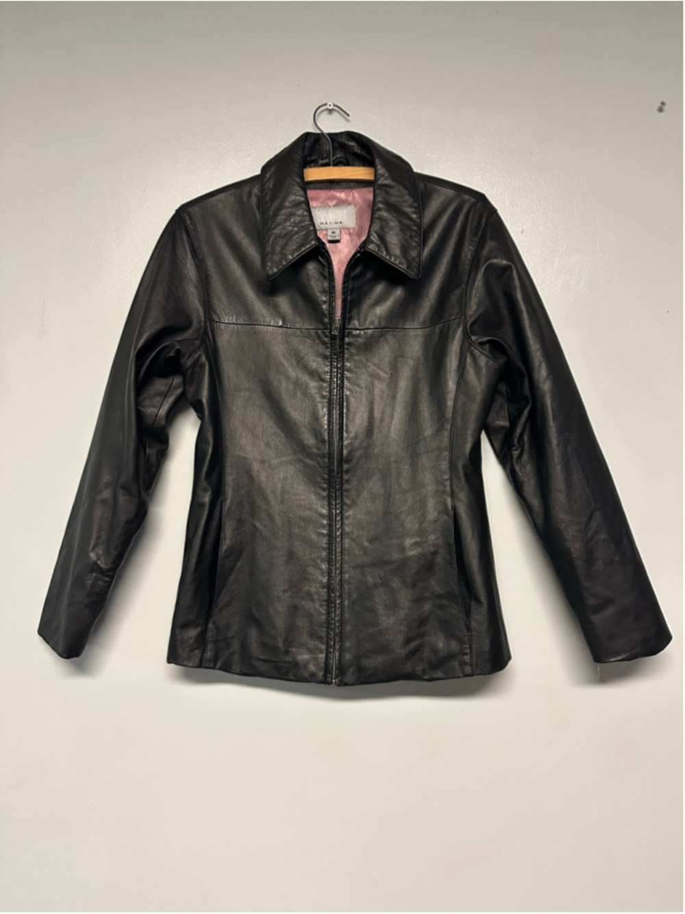Vintage Wilsons Leather Maxima Jacket 100% Genuine Leather Size Medium Black